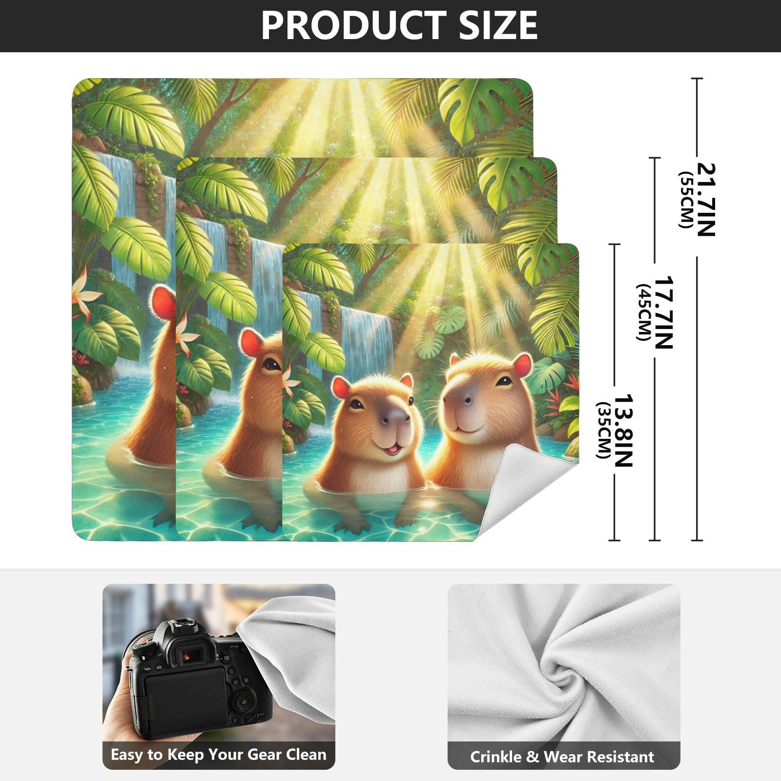 Joko Ivery Capybara Waterfall Tropical Plants Protective Wrap 13.8