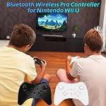 OSTENT Extension Wireless Pro Controller Compatible for Nintendo Wii U Gamepad Console Color Black