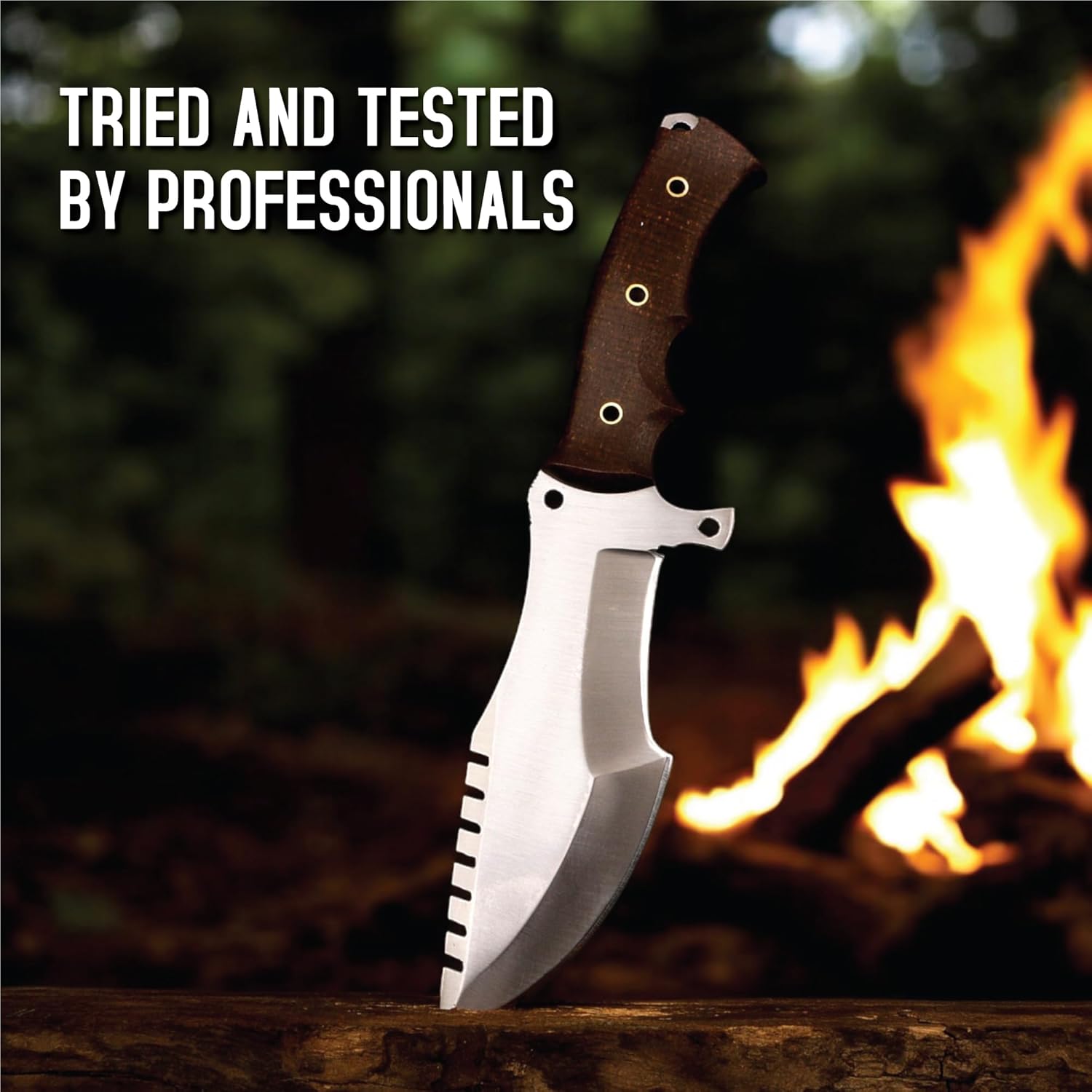 Fixed Blade Knife - 11” Handmade Tracker Knife with G10 Micarta Handle, Hunting Knife with Sheath, Full Tang Tactical Survival Knives for Men, 1095c High Carbon Steel for Camping, Hunting & Outdoor Use