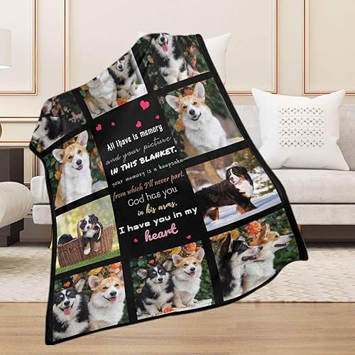 Miniatura 5 de Manta personalizada con fotos, texto, mantas personalizadas para adultos, niños, cumpleaños, bodas, Navidad, Halloween, familia, padre, madre, día