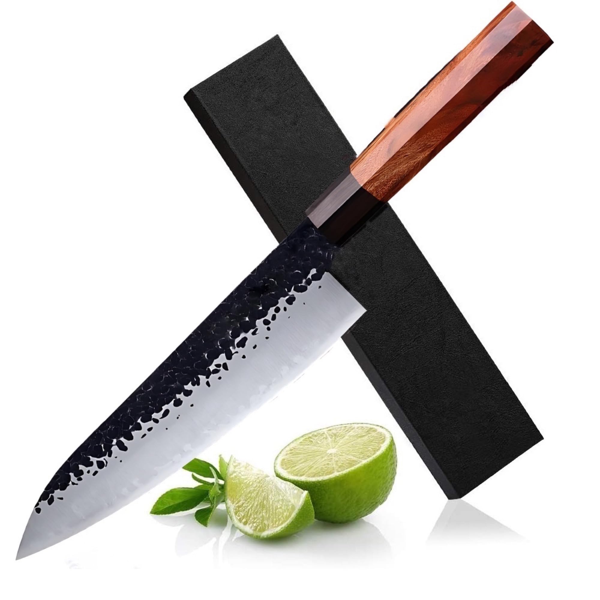 24x7 eMall Japanese Knife Damascus Knife with Enriched Pattern 8 Inch - Chef Knife High Carbon Stainless Steel Laser Knives Kitchen Berlin Collection (B0CPSPHN1T) Amazon Price History, Amazon Price Tracker