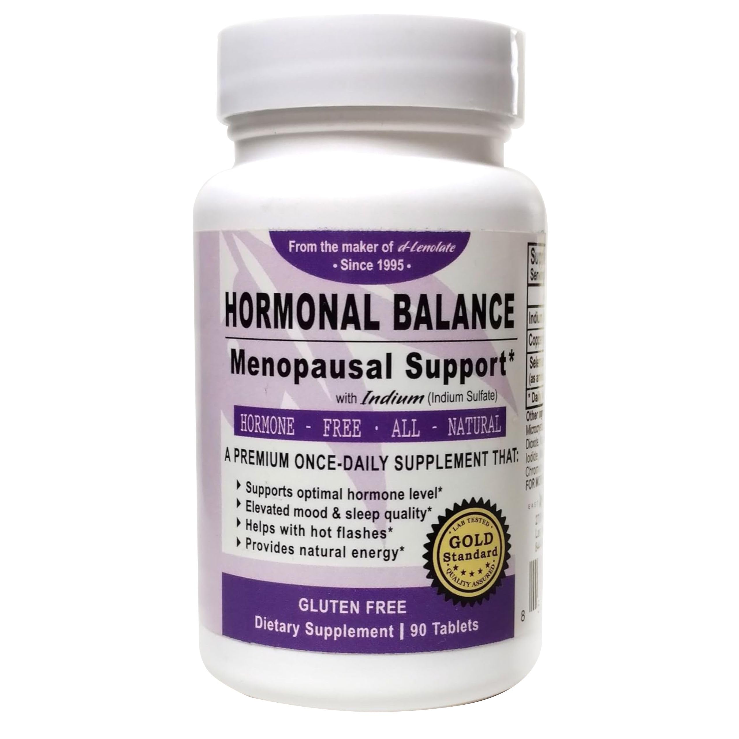 EAST PARK Research Menopause Support Supplement with Indium – Women's Daily Trace Mineral Blend with Zinc, Selenium & Copper – Dietary Supplement Tablets – 90 Count