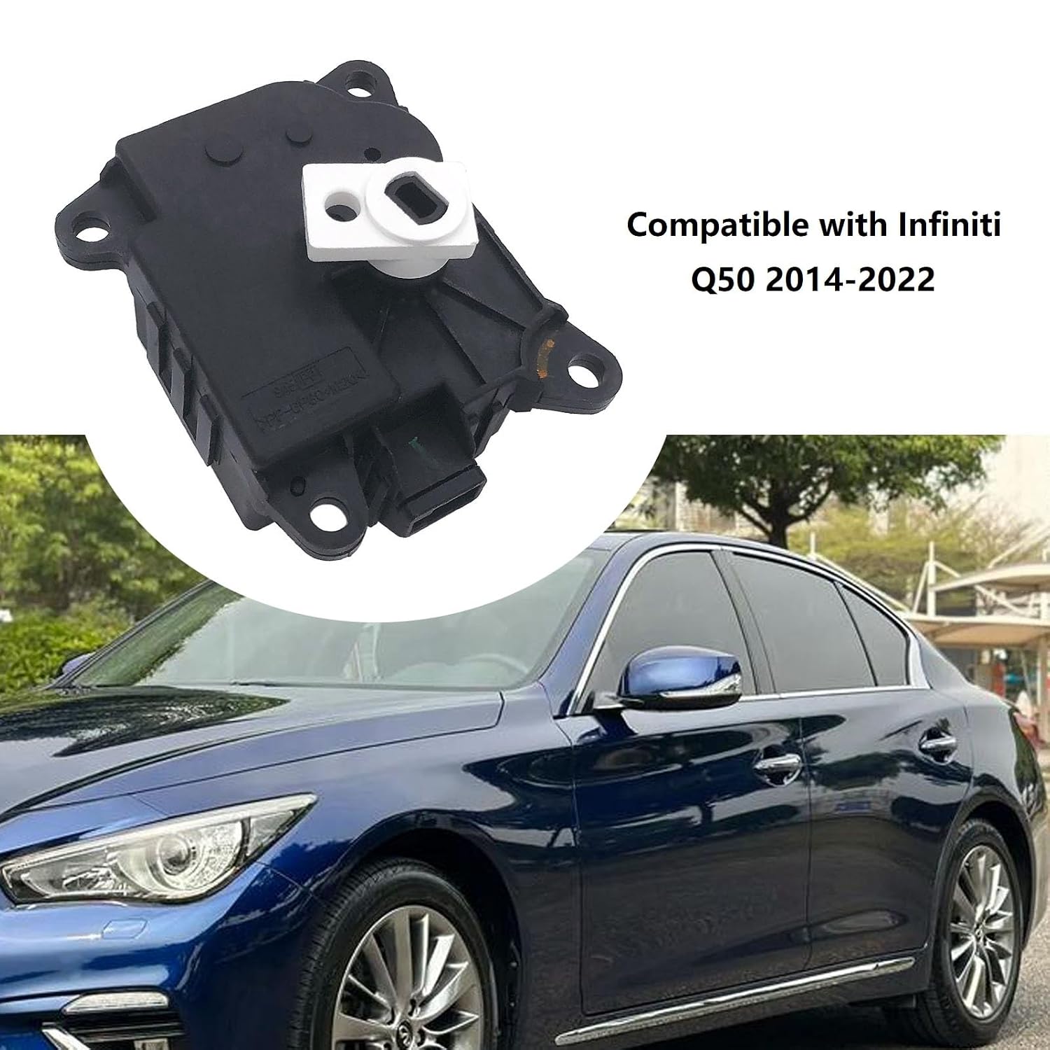 Jiayouy Air Mix Actuator Left Side HVAC Heater Blend Door Actuator Compatible with Infiniti Q50 2014-2022, 277324GF0A 277324GF0B 277324GF0C