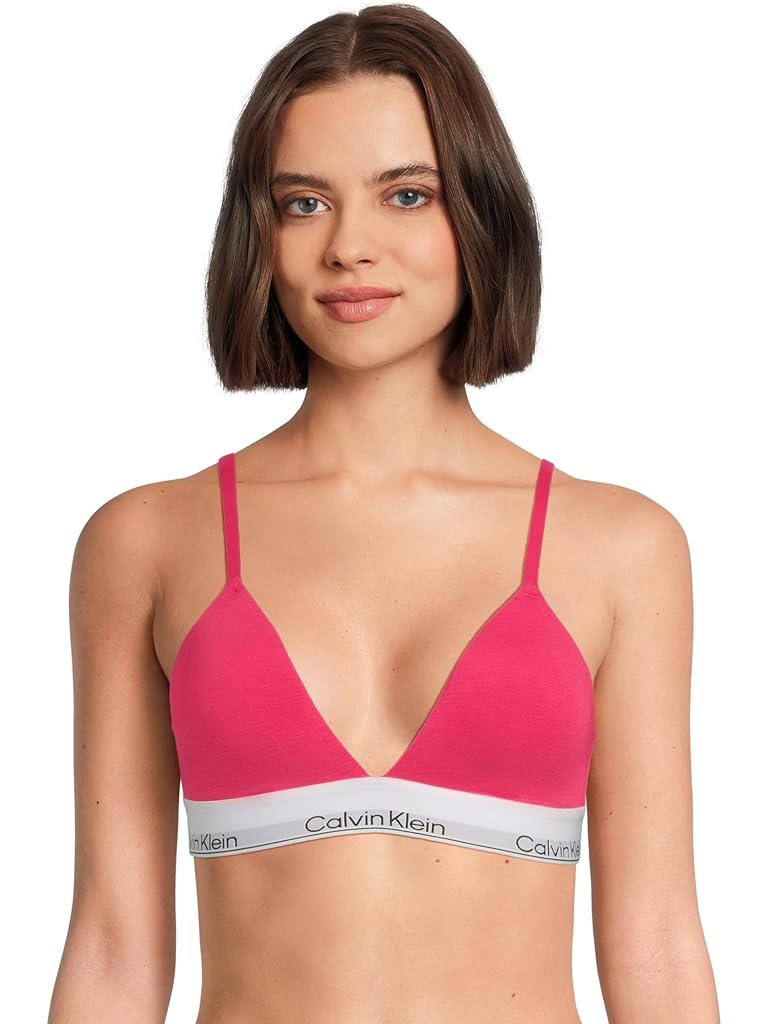 Pink Calvin Klein Icon Cotton Modal Lightly Lined Triangle Bralette