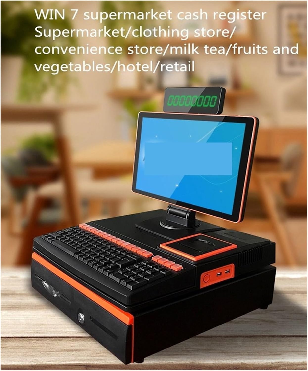 14,1 pollice schermo touch, cassa di pagamento, tastiera, stampante integrata da 58 mm, pacchetto completo, computer POS, POS di fabbrica, cassa per attività commerciali e impieghi professionali