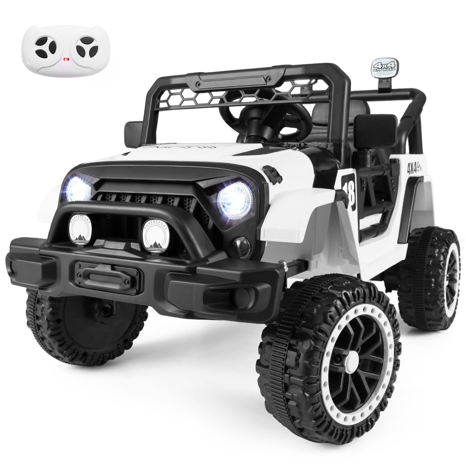 Maxmass 12V Kids Ride on Truck Battery Powered Toy Car (Black)