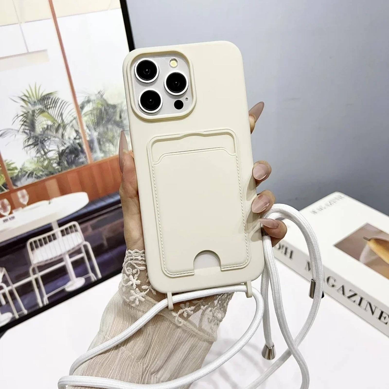 Coque cordon iPhone 16 blanc le compagnon idéal pour vos sorties et voyages - 8