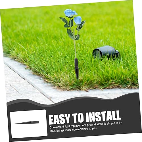 Miniatura 9 de Veemoon 20 estacas de plástico de repuesto para luz solar, para jardín, césped, camino, iluminación, fácil instalación, diseño resistente a la