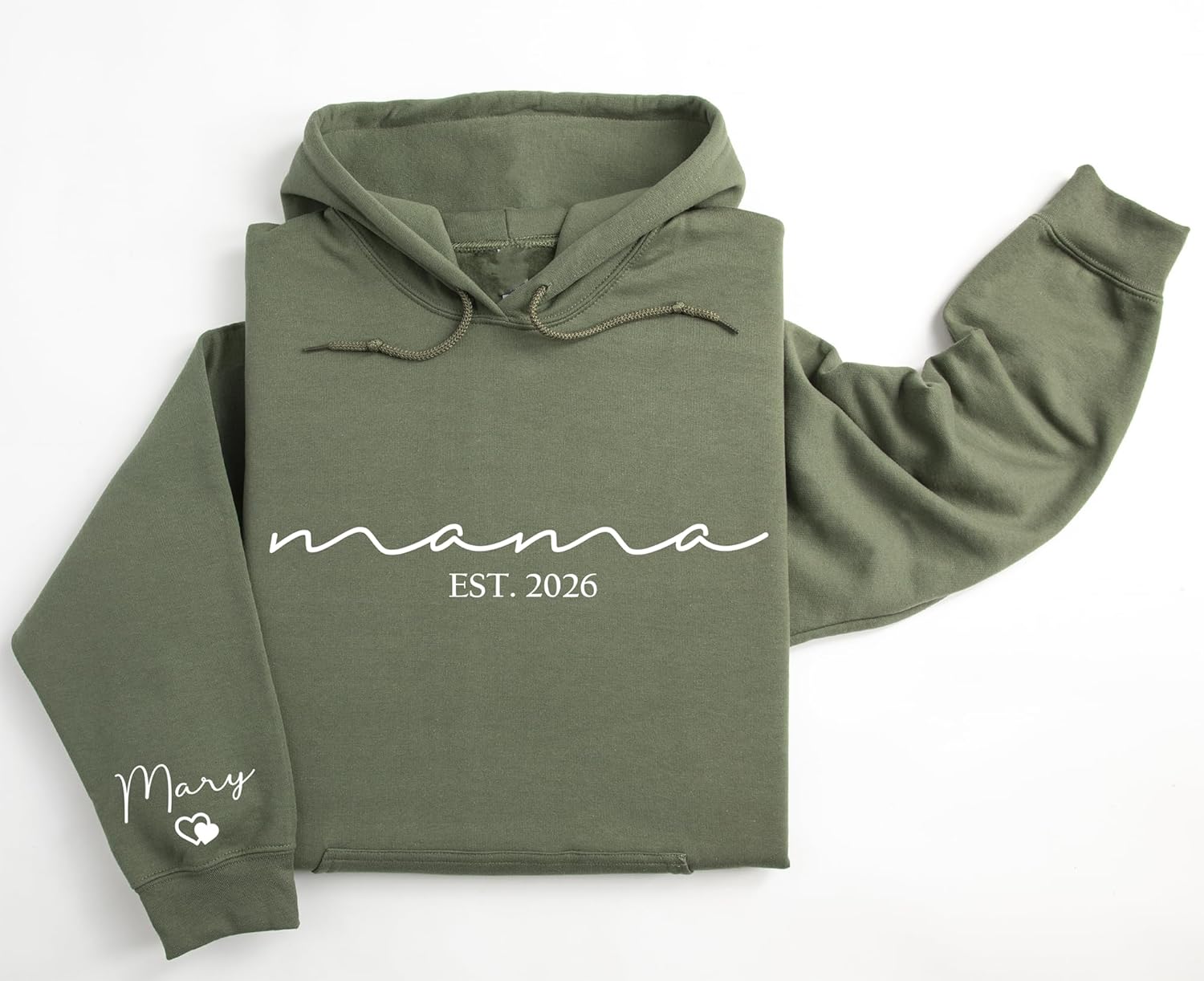 Custom Mama Sweatshirt with Kid Names on Sleeve Personalized Mom Sweatshirt for Women for Mom Sweater Est 2026 Multicolor - Image 3