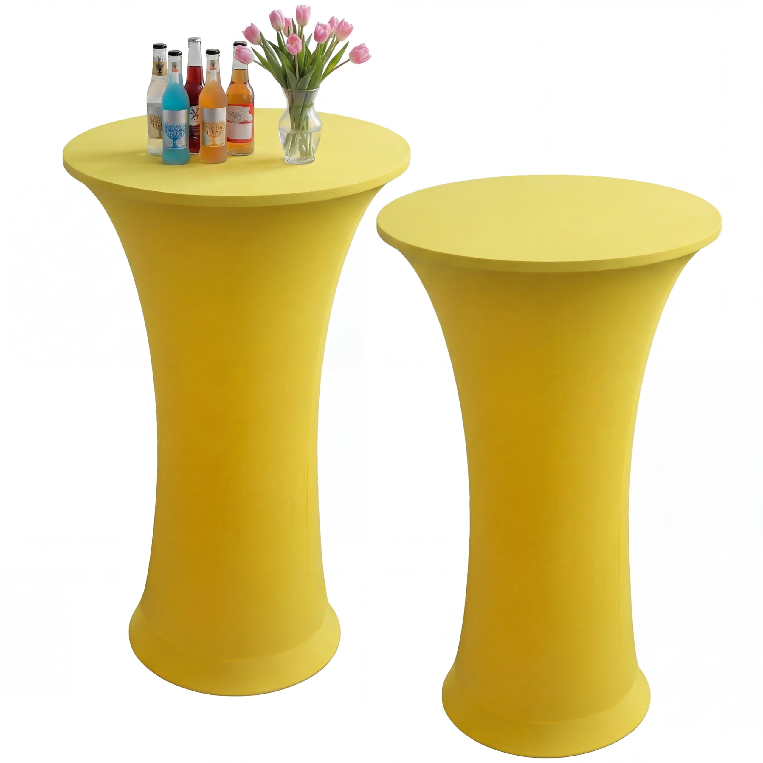 Amazon.com: Yomeri Cocktail Spandex Round Tablecloth, 2 Pack 24