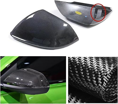 Miniatura 2 de Car Mirror Cover Rear View Cap Reverse Case Shell with Lane Assist Compatible with Audi Q8 SQ8 2018-2022 for Lamborghini Urus 2018-2021