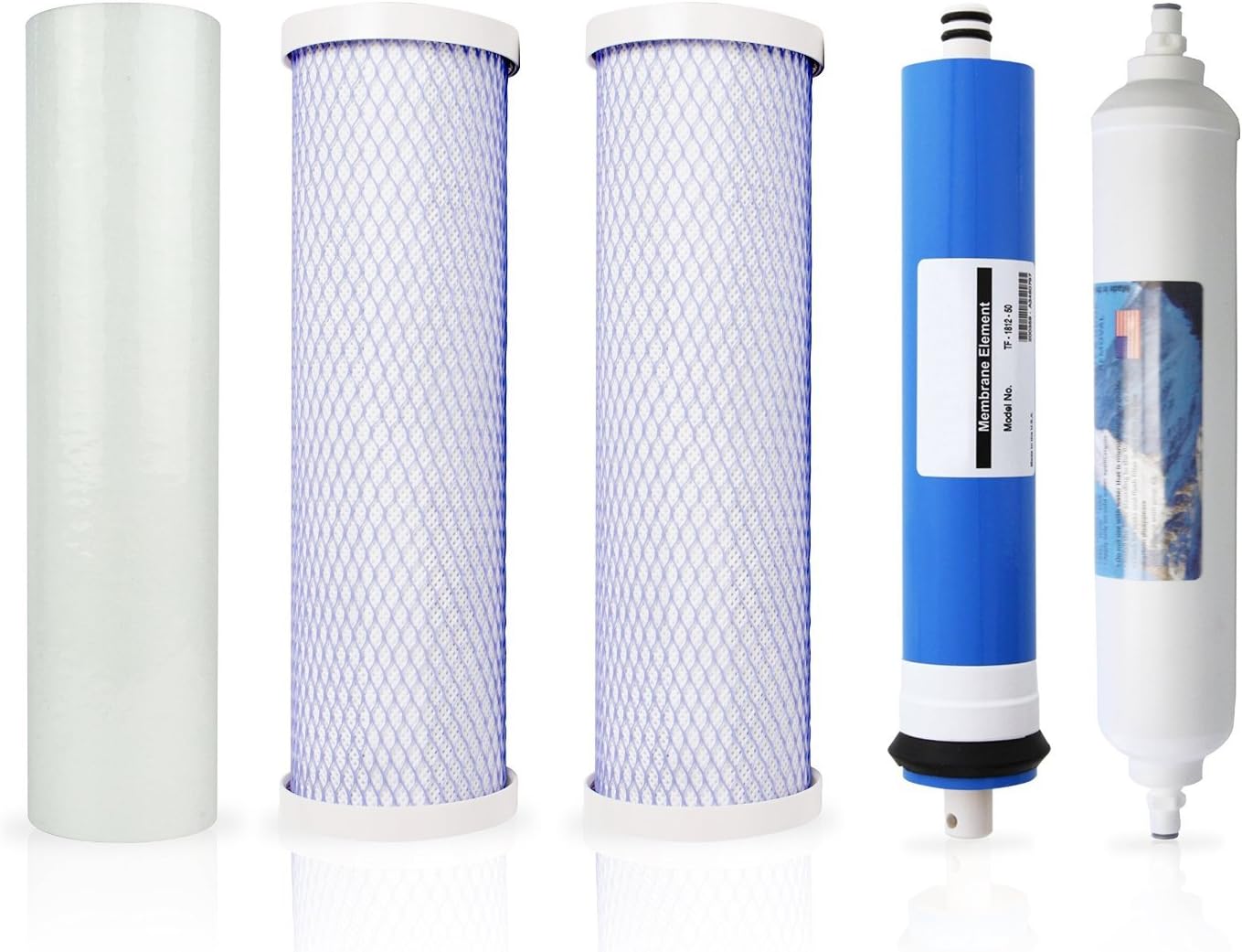 CFS – 5 Pack Replacement Water Filters Cartridge Compatible with APEX RF-5050 Models – Remove Bad Taste & Odor – Whole House Replacement Water Filter Cartridge, 5 Micron, White