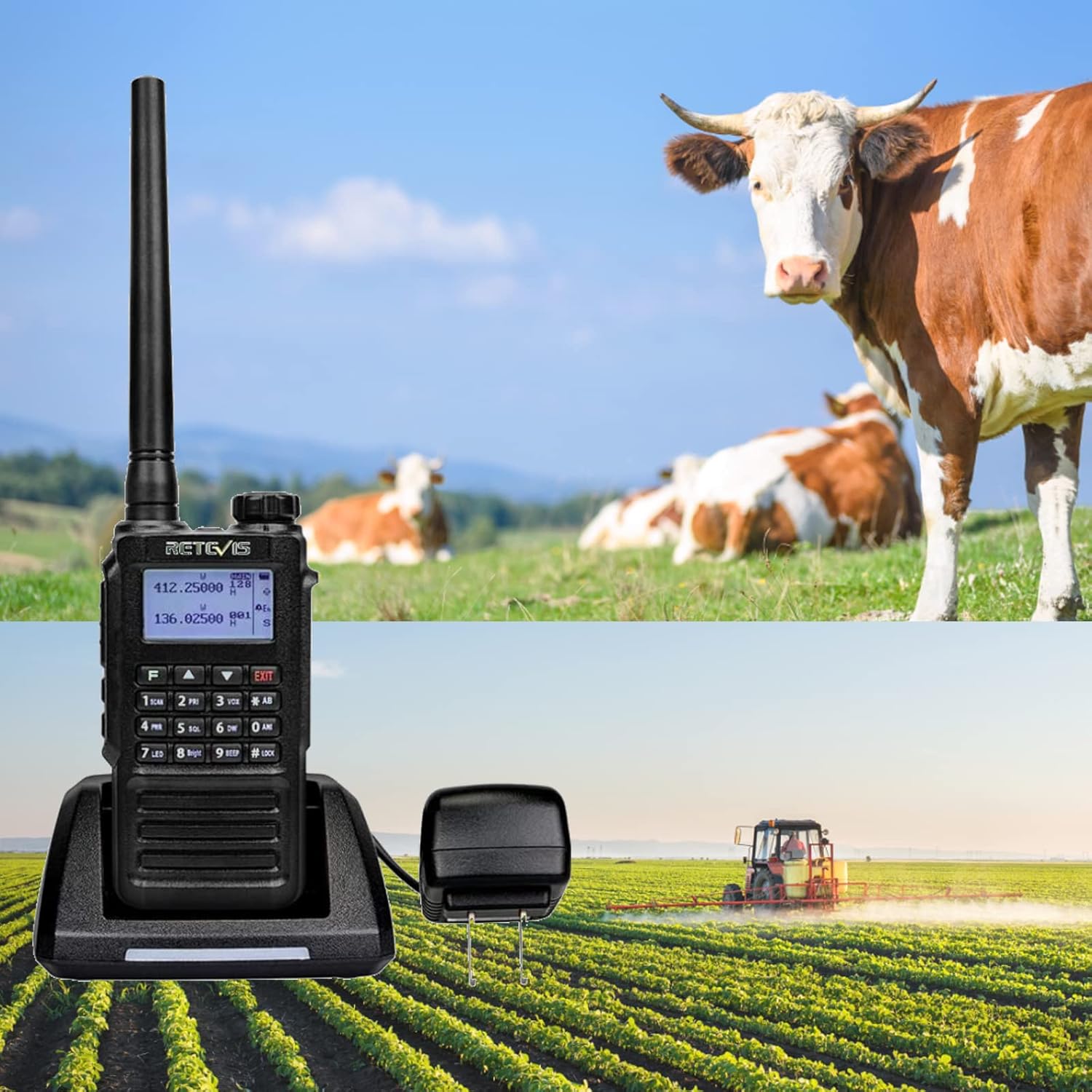 Onе-Dау Sаlе: Uр tо 70% оƒƒ Retevis RT87 2 Way Radio Waterproof IP67,Long Range Walkie Talkie Rechargeable Dual Band High Power Two Way Radio, VOX DTMF MSK Tone (1 Pack)