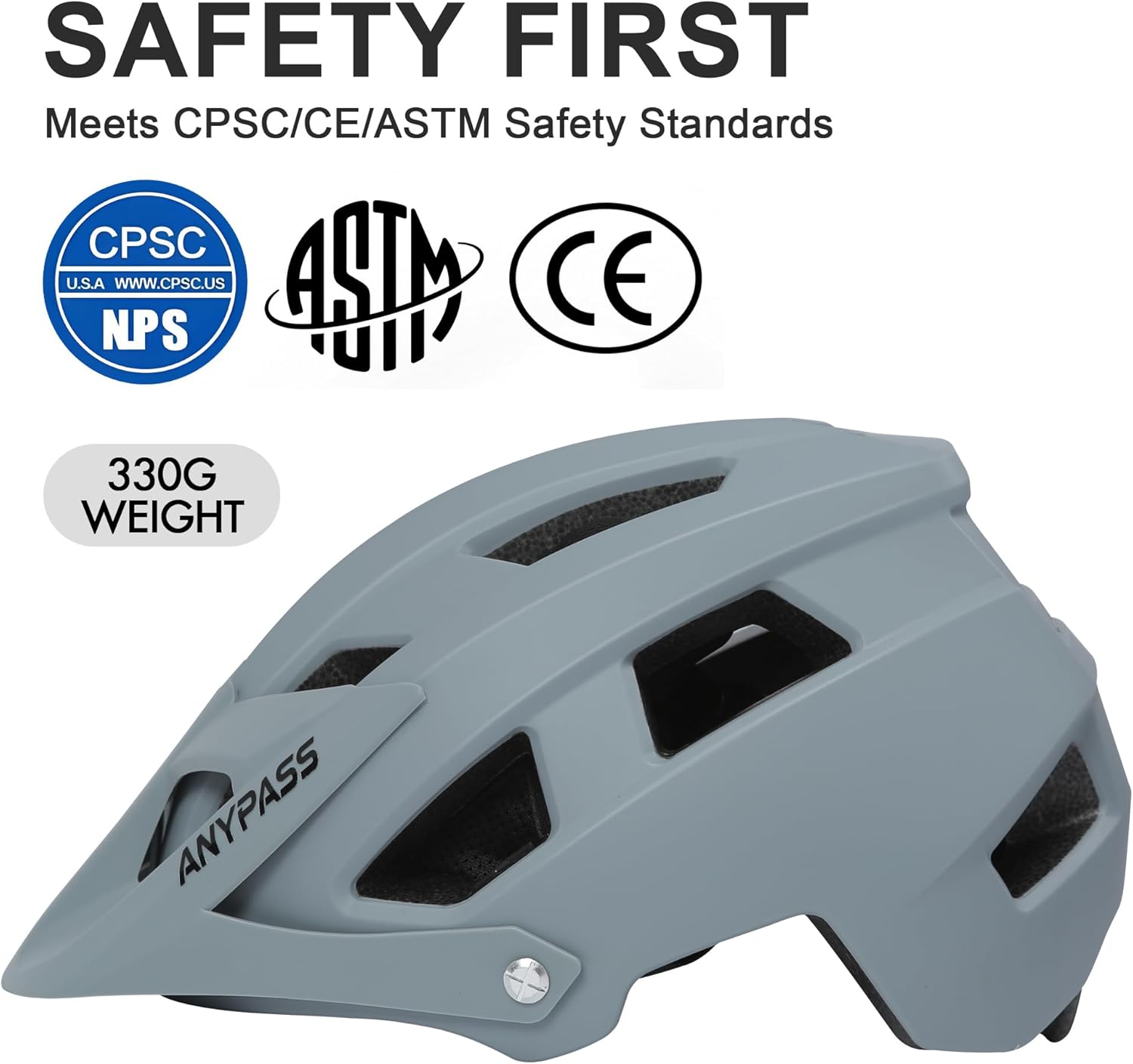 Mountain Bike Helmet Adult Men Women - Ultra Comfort, Super Lightweight Bicycle Helmets, MTB Cycling Gear Biking Accessories with Adjustable Fit & Removable Sun Visor