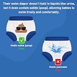 BIG ELEPHANT Swim Diapers - 3 Pieces of Reusable and Adjustable Baby Swimming Diapers for Girls (Ages 6 Months-3 Years), 12-24 Months