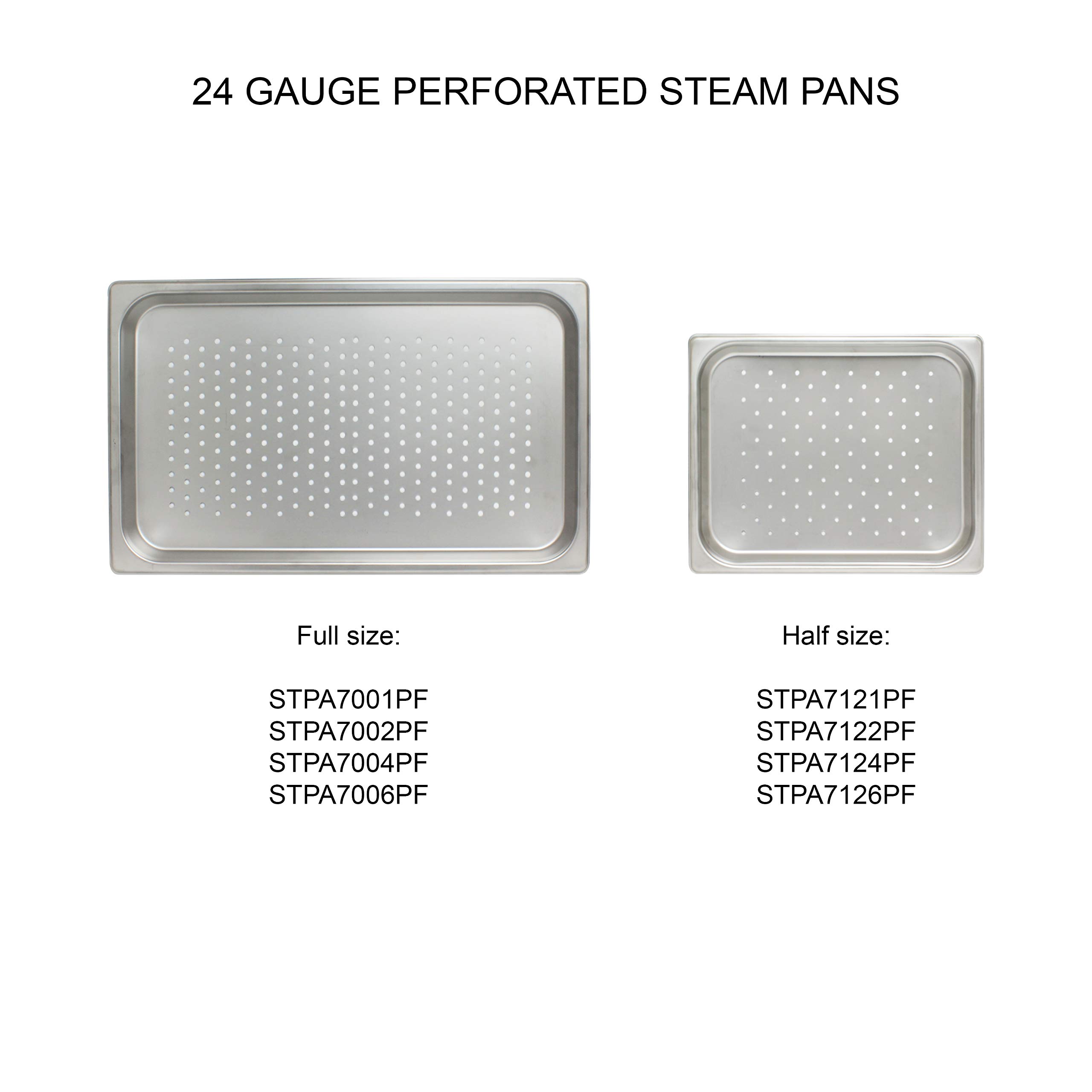 4 Inch Deep Steam Table Insert HUBERT Stainless Steel Perforated Steam ...
