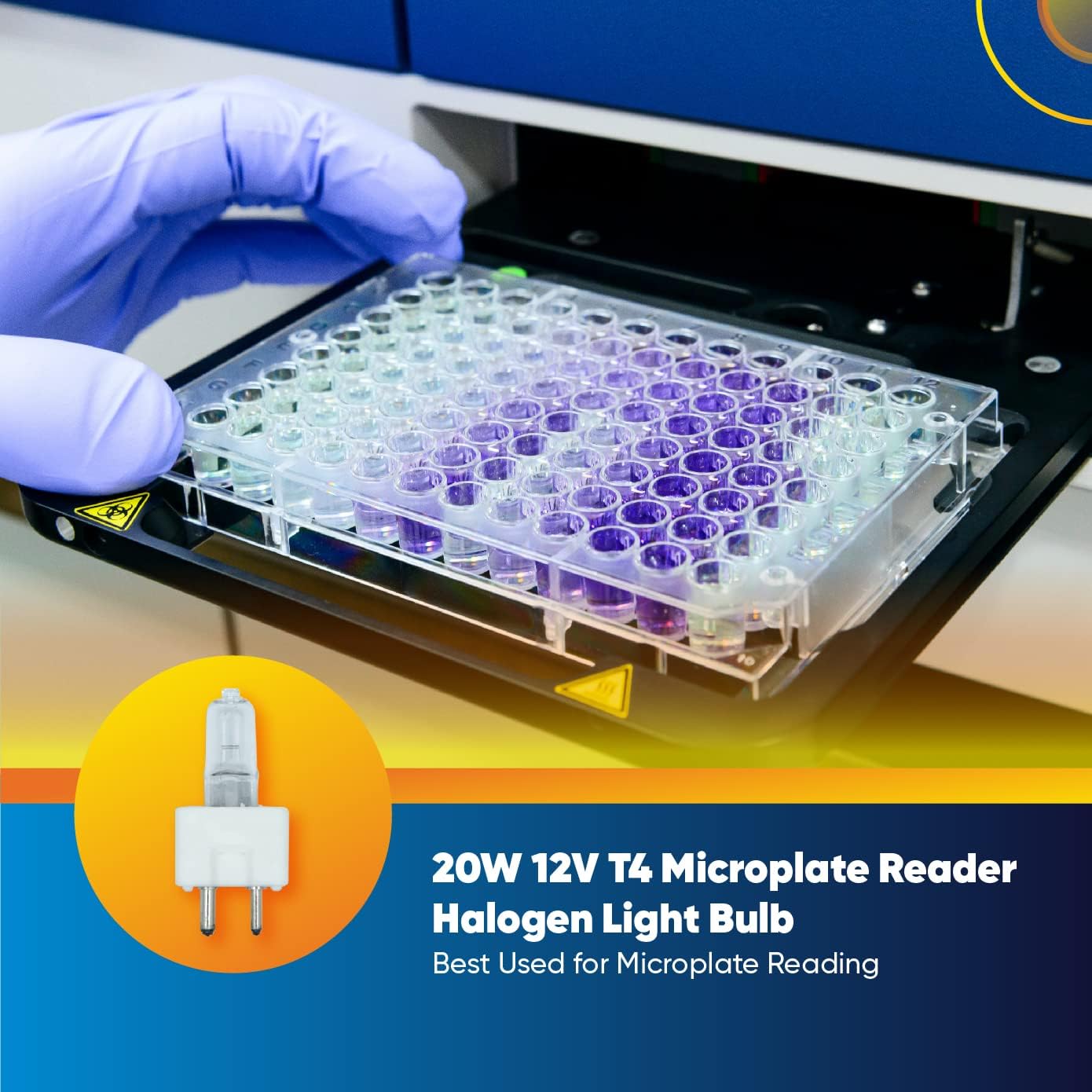 Technical Precision Microplate Reader 20W 12V T4 Halogen Light Bulbs 2 Pin GY9.5 Base - Replacement for Light Bulb/Lamp L9404 Light Bulb 1 Pack