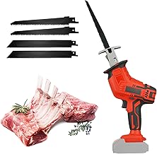 Tragbare Knochenschneidemaschine Kompatibel mit Makita Akkus, Tragbares Säbelsägewerkzeug Zum Fleischschneiden, Mit 4 Sägeblättern, Tragbare Knochensäge für Fabrik/Restaurant