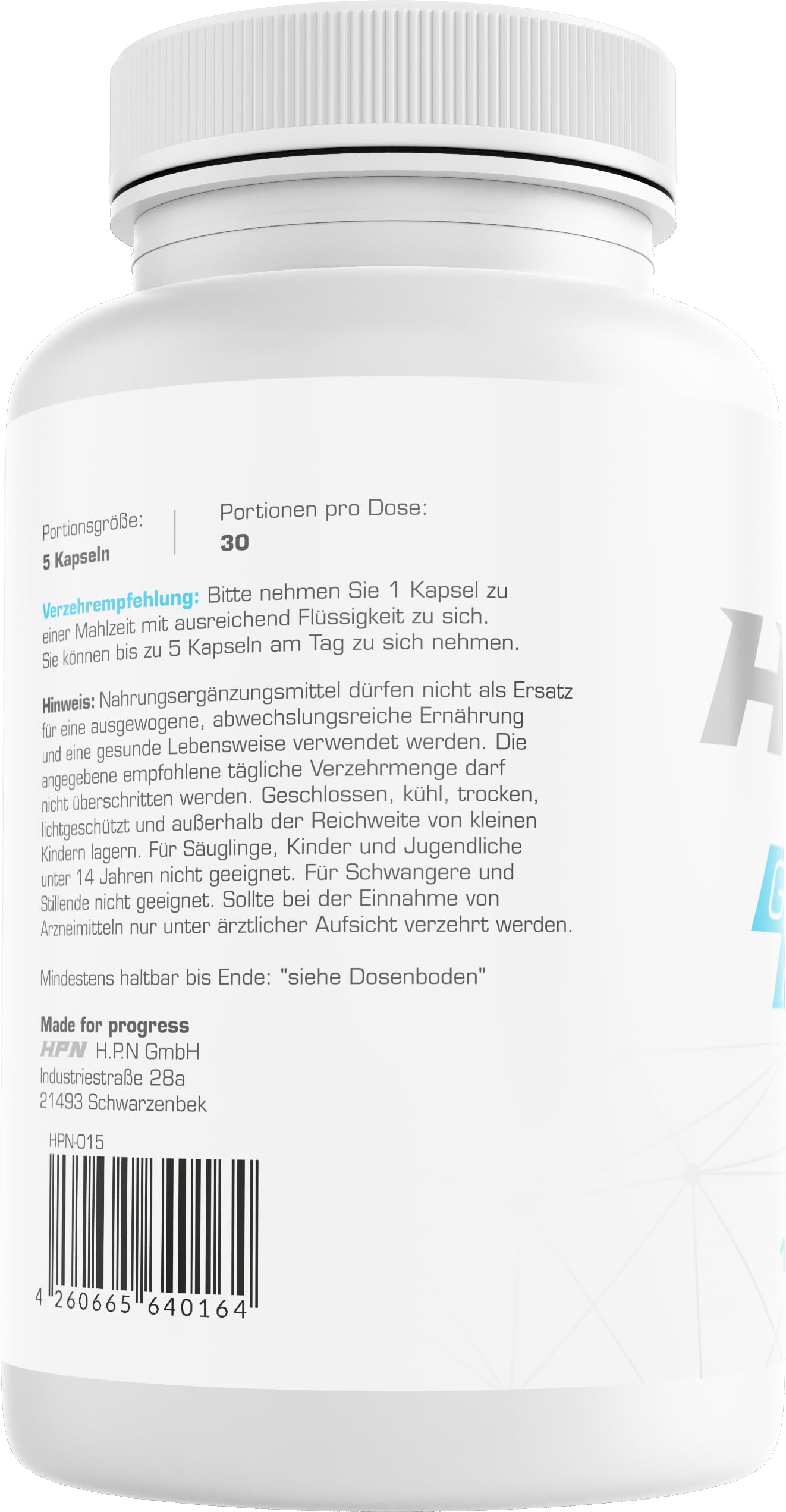 H.P.N - Gut Pro | Unterstützung von Magen, Verdauung & innerem Wohlbefinden | Komplex mit Aloe Vera, Süßholz, Ingwer & 6 weiteren Pflanzenextrakten - 150 Kapseln