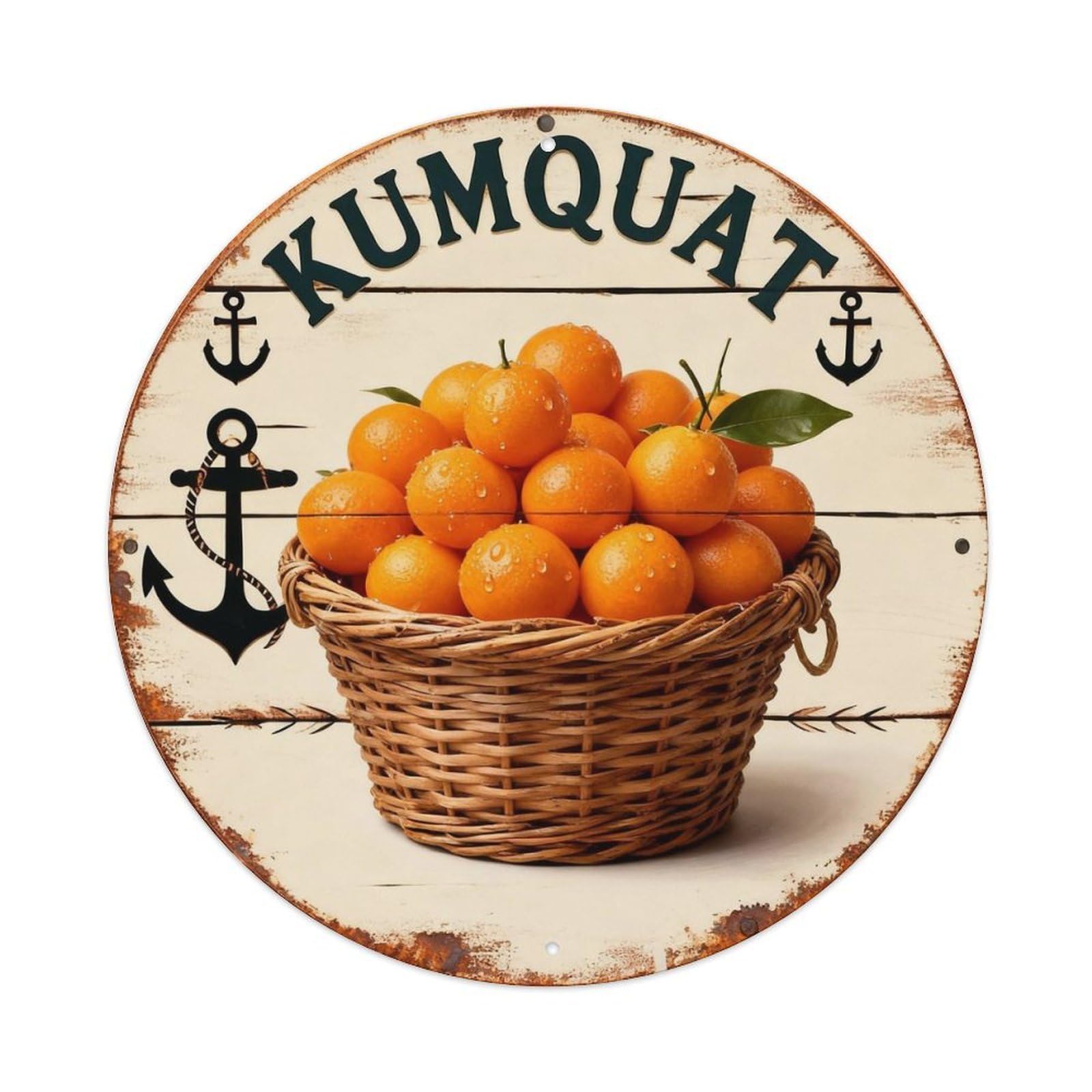Kumquat Sign Metal Tin Sign Plaque