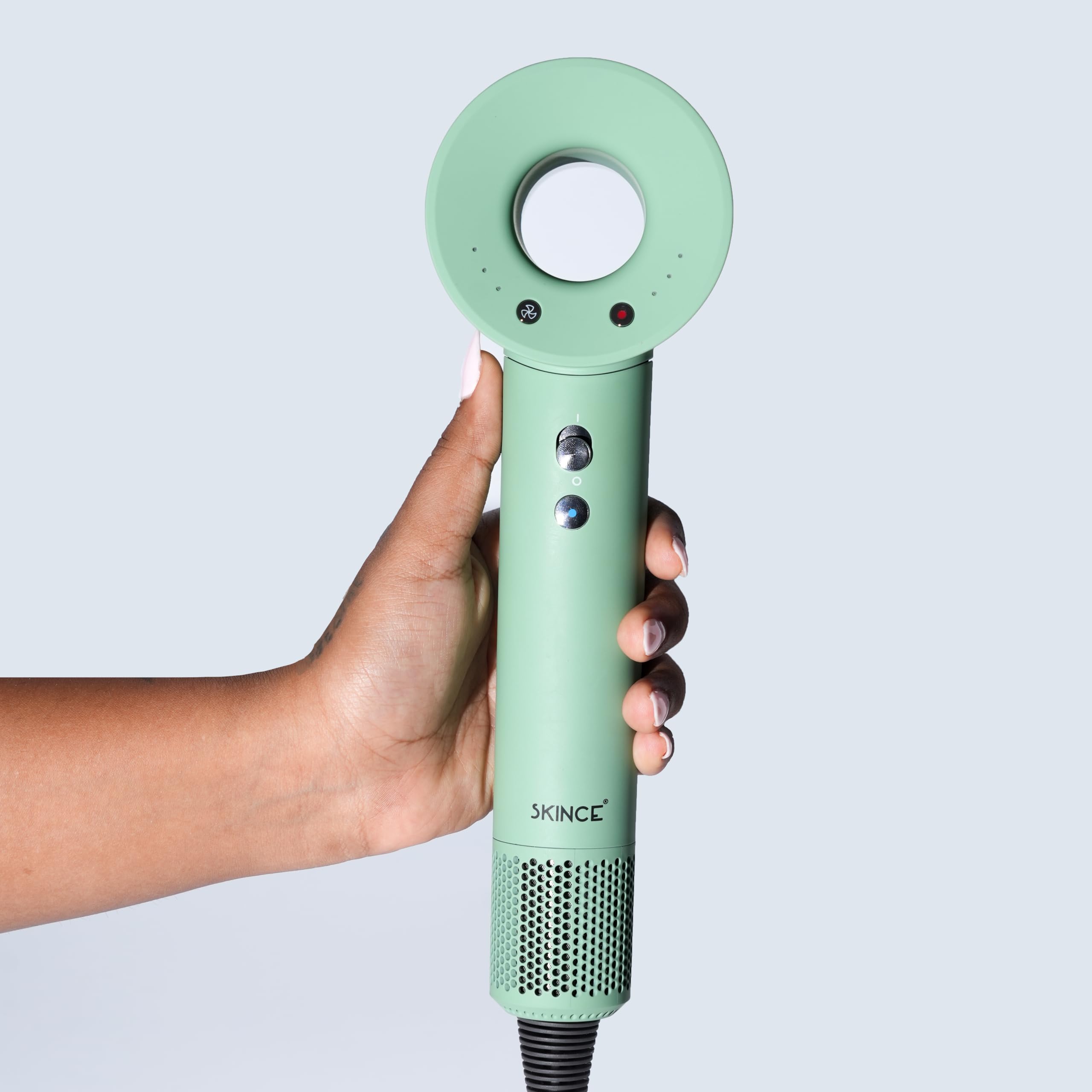 Skince Sonic High Speed BLDC Hair Dryer: Thermo-Control, million's negative ions, 110,000 RPM motor, 2000W, 0.1mm precision filter, 5 magnetic nozzles, <60dB noise, lightweight, dual overheat protection.-image-6