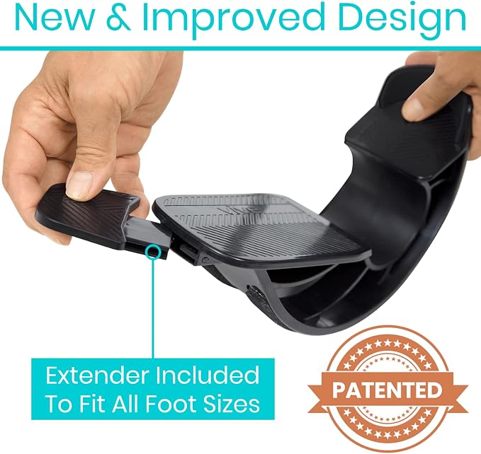 Vive Adjustable Calf Stretcher - Foot Rocker for Plantar Fasciitis - Achilles Tendon and Ankle Stretching Device - Calf Exerciser & Strengthener for Pain Relief & Prevention - Recovery Equipment miniatura 4
