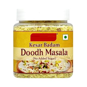 4.40oz Milk/Doodh Masala- Premium Home Made No Added Sugar, Real Dry Fruits and Saffron Kesar - 125g