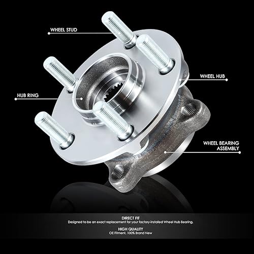 Miniatura 2 de Auto Dynasty Conjunto de cubo de rodamiento de rueda delantera de estilo fábrica compatible con Subaru Impreza Forester Legacy Outback WRX STI XV