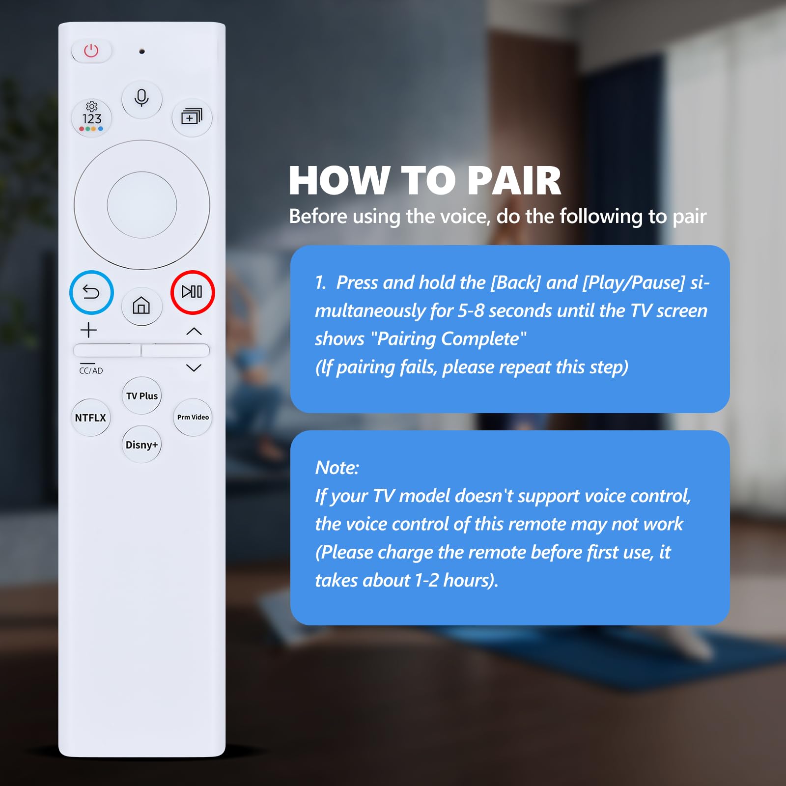 PZL BN59-01391A Telecomando di ricambio per Samsung Frame TV Remote, per Samsung 2021-2023 Neo Ultra HD LED 4K Smart TV - Bianco