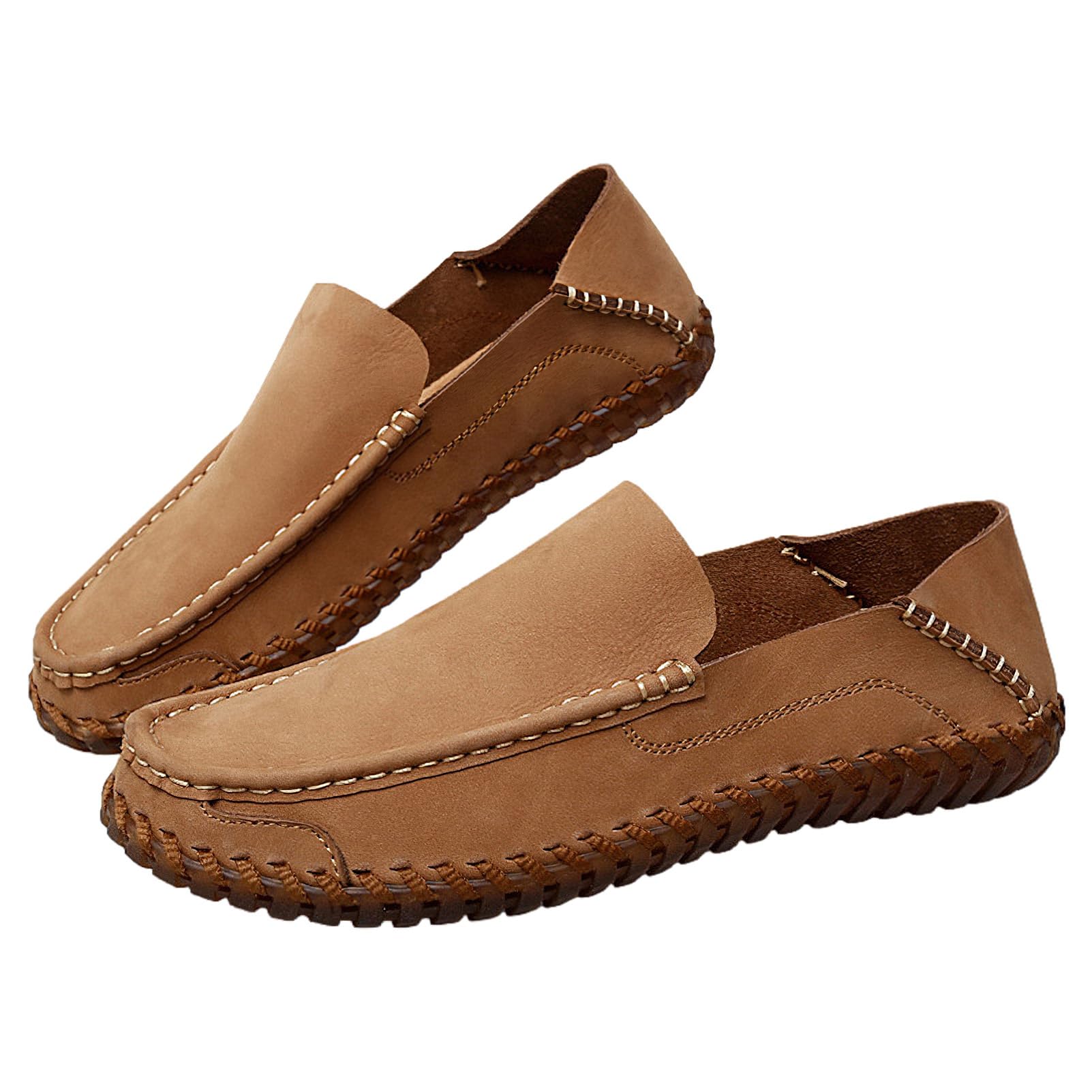 rismart Hombre Mocasines Zapatos de conducción Casual Piel Deslizar Zapatilla Planos