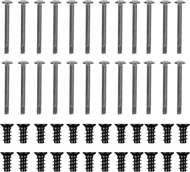 Balacoo 60pcs Computer Case Fan Screws M5x10mm PC Case Cooling Cooler Fan Mount Screws Black