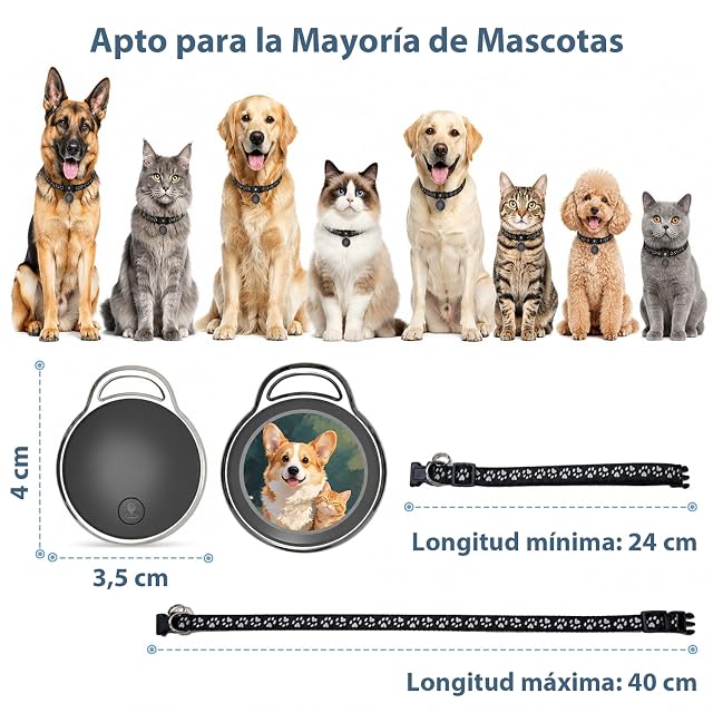 Foto 8 de 8 de Collar Gato GPS 2026 - Localizador Perros GPS sin Cuota, GPS para Gatos con Seguimiento en Tiempo Real…