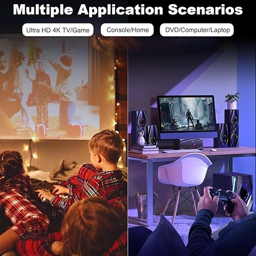 Miniatura 7 de Bobtot Sistemas de sonido envolvente Sistema de cine en casa  1200 vatios de potencia máxima de 10 pulgadas subwoofer 5.12.1 audio con cable