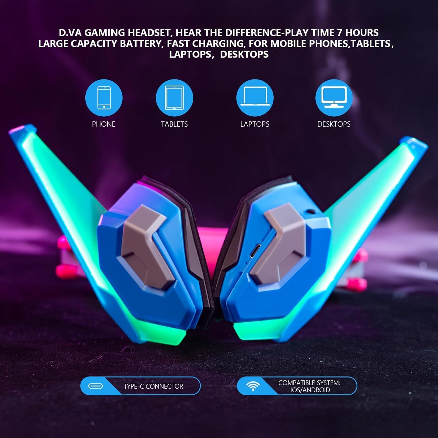 DVA Earphones -dva Cosplay Bluetooth Wireless Gaming Headset Role Play - Analog Gaming Props
