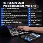 STREBITO Jeu de tournevis de petite précision 64-Piece avec Torx, Triwing, Pentalobe, Kit d'outils de réparation électronique pour ordinateur, PC, Ordinateur portable, MacBook, Comprimé, téléphone, PS5, Xbox, Interrupteur, Verre, Sonnerie de porte