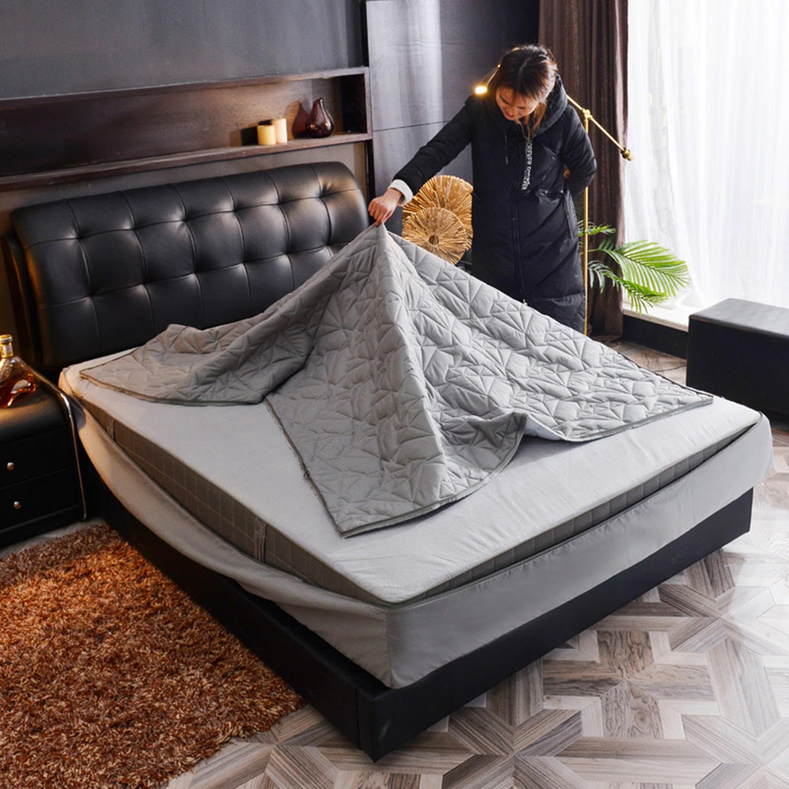 NINGHOME Drap Housse 180x190 Avec Surmatelas Matelassé En Microfibre - Protège-Matelas Respirant Et Thermorégulateur Pour Lit Inférieur