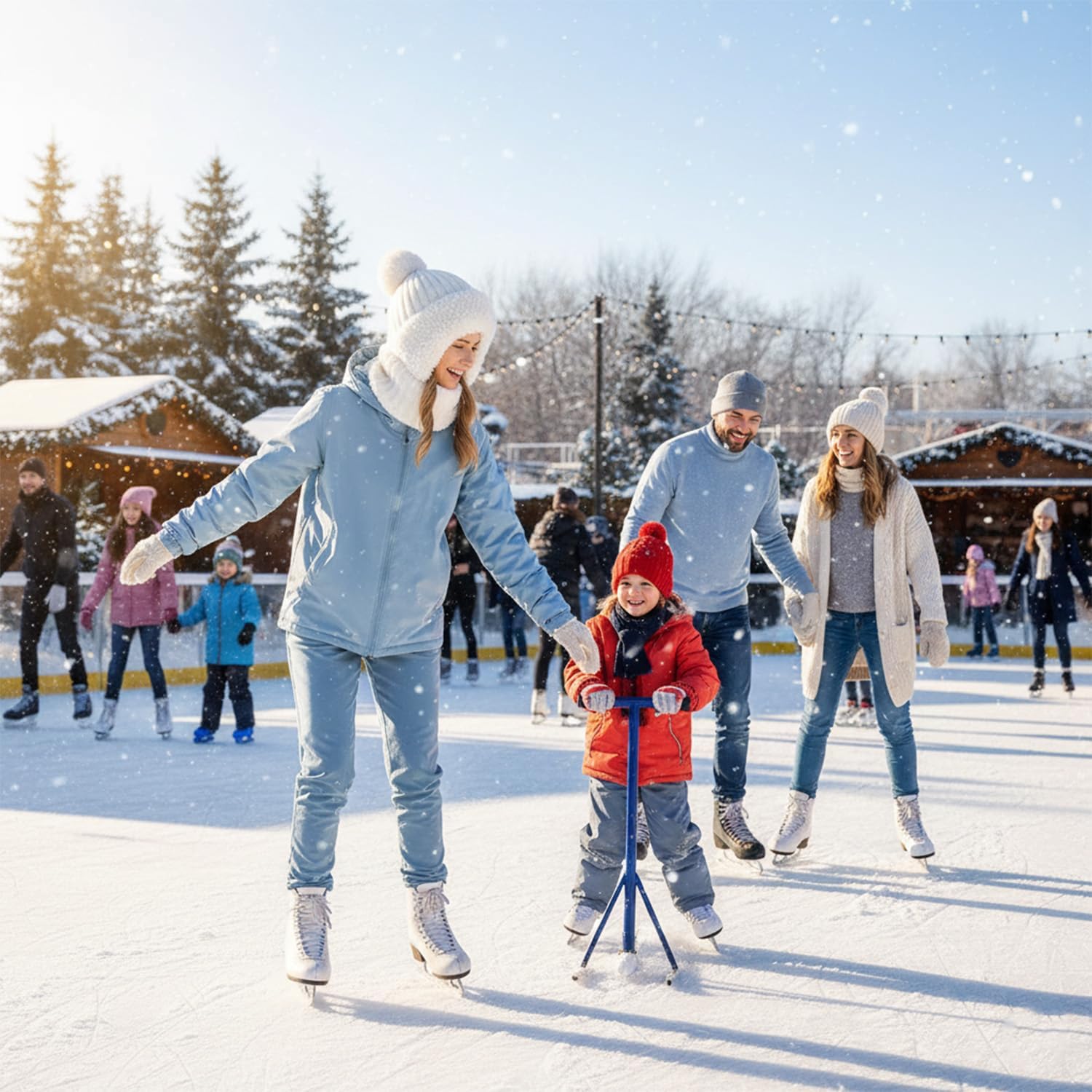 HUAMULAN Women Winter Beanie Hats One Piece Fleece Lined Knit Balaclavas Mask Set Skull Neck Circle Scarf Ski Snow Hat Pompom - Image 6