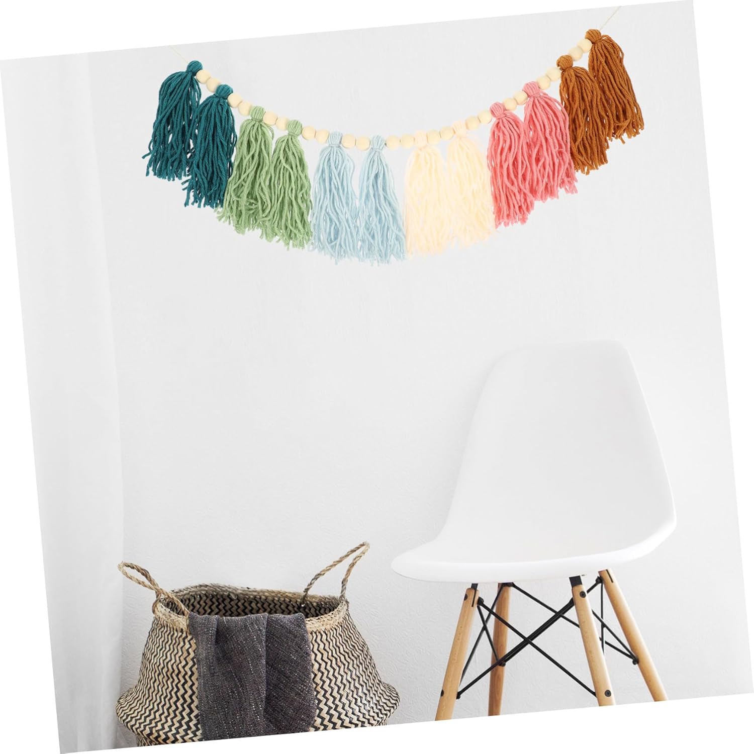 STOBAZA 5pcs Hand-Woven Bead Tassel Wall Decor Creative Hanging Decoration for Indoor Use for Home Office Boys and Girls Rooms and Party Supplies