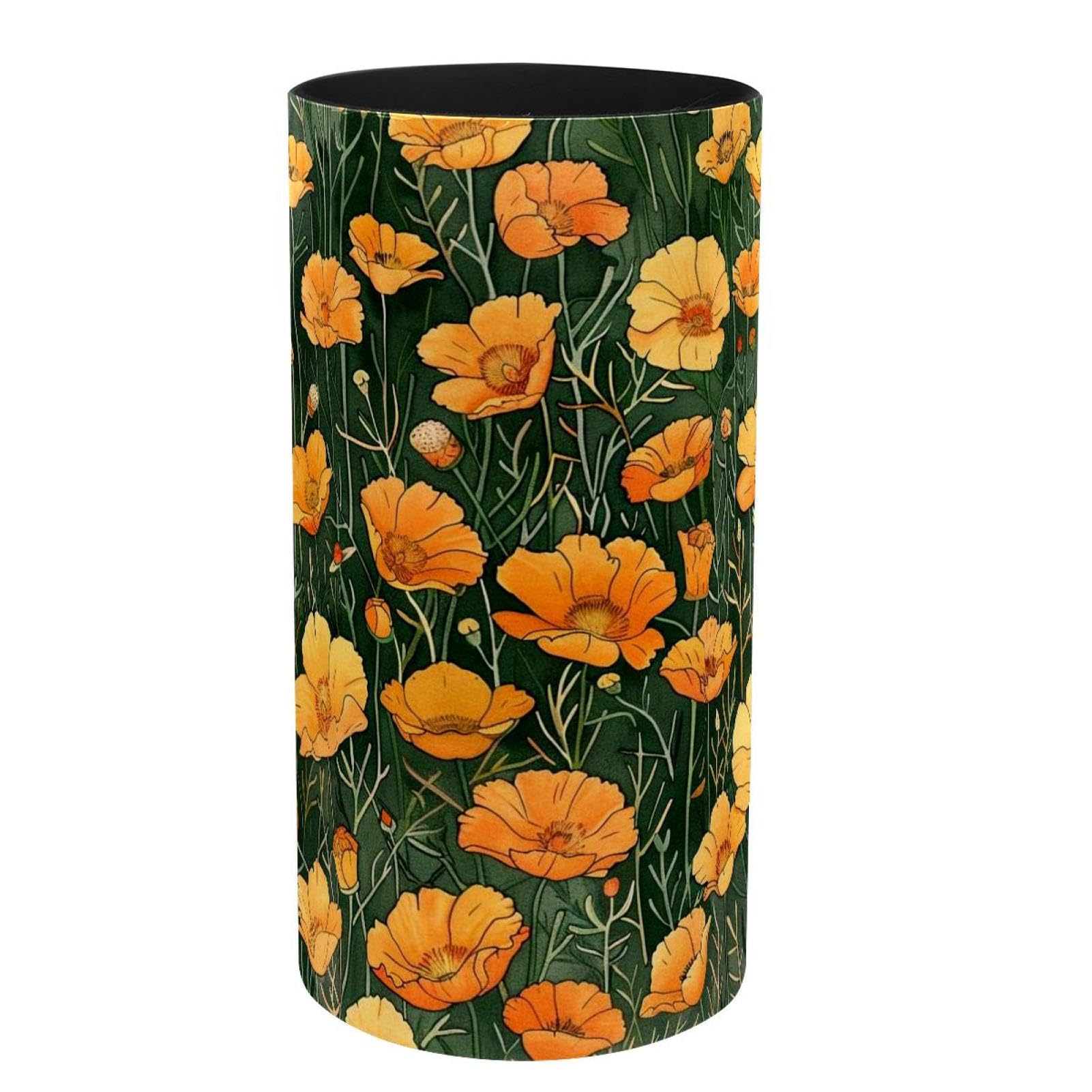 Boîte à musique coquelicot californien pour bureau fleuri
