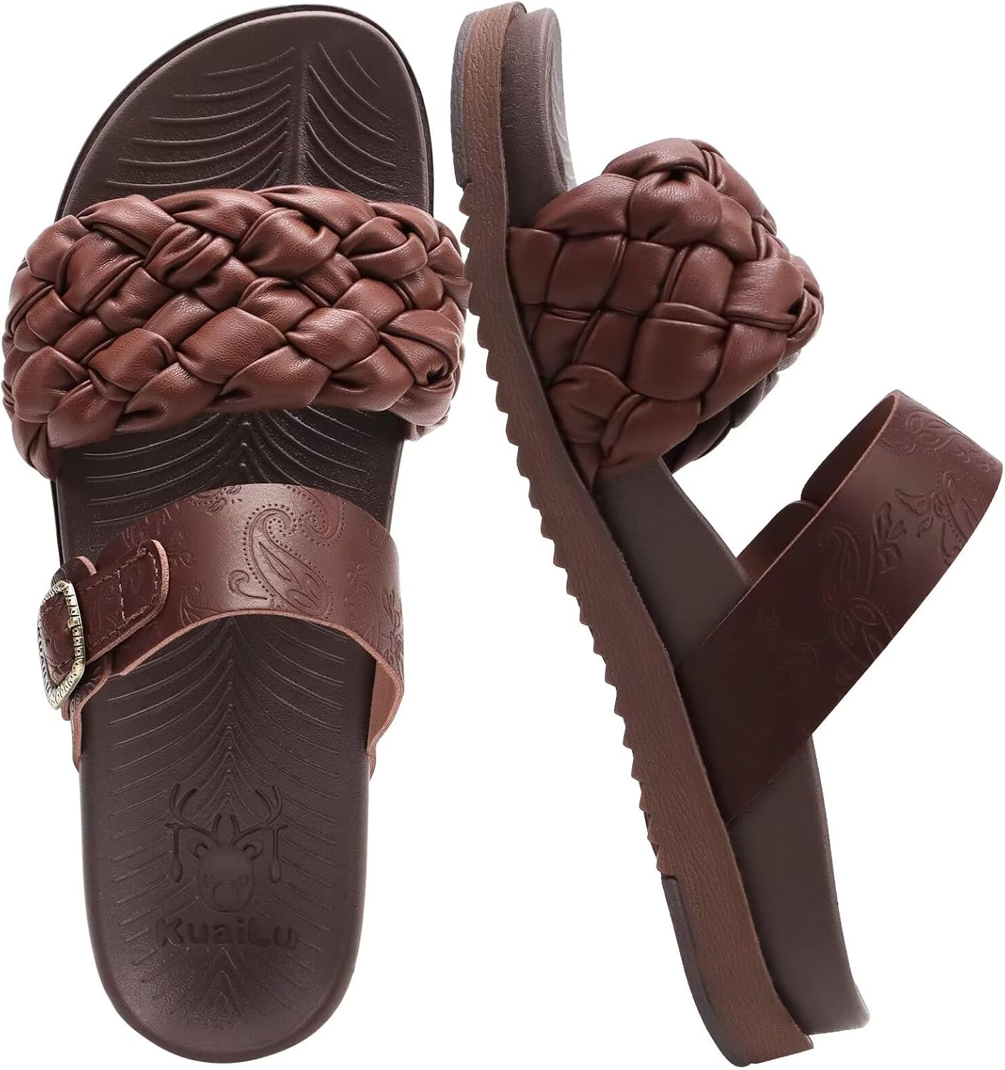 KuaiLu Women's Arch Support Orthopedic Open Toe Sandals - Image 7