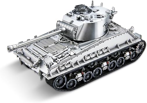 Piececool 3D Puzzle for Adults Tank Metal Model Kits M4 Sherman Medium Tank Building Kit, DIY Hobbies Birthday Christmas Day Gifts for Teens 14+