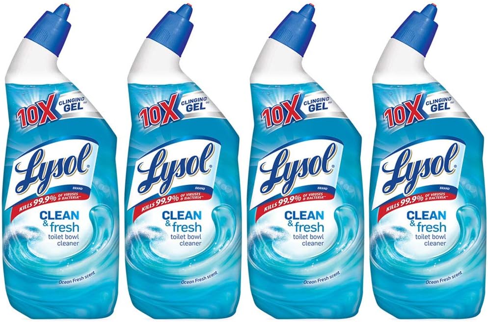 Clean & Fresh Toilet Bowl Cleaner, Ocean Fresh, 24 oz (Pack of 4)