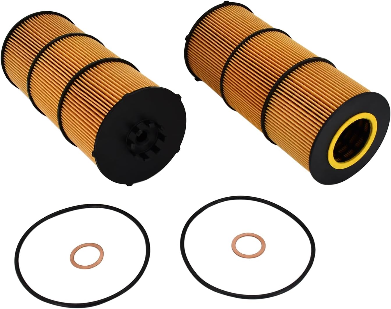 P551005 Oil Lube Filter (2) A4721800109 Compatible With Freightliner Engine 114SD 122SD, Replace LF17511, P7505, LP5090, 57909, A4721800509, 4721800309, E510H04D129, E510H06D129, P551005, LF5090