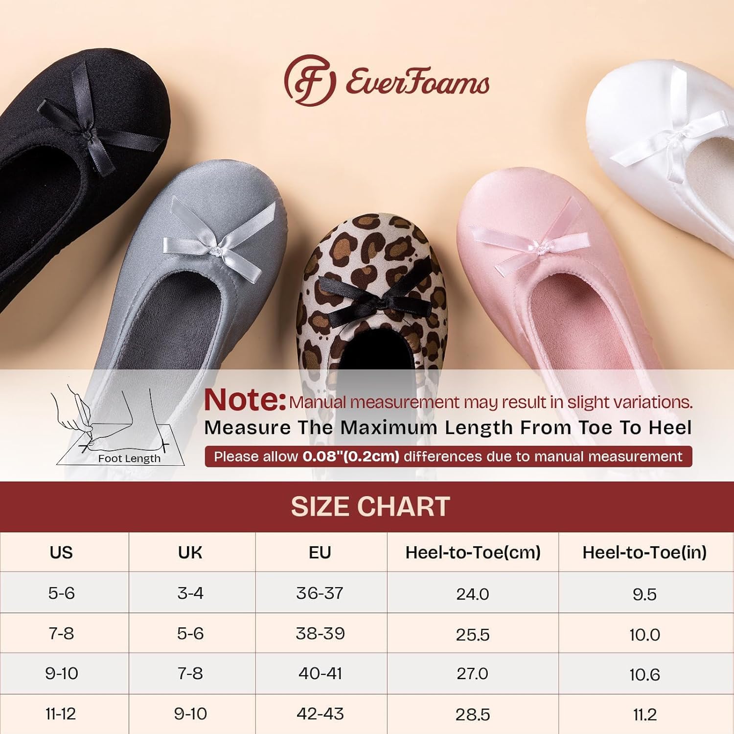 EverFoams Women's Ballerina Slippers Lightweight Comfy Memory Foam House Shoes with Stretchable Heel Design 7 71eChVw9TbL. AC SL1500