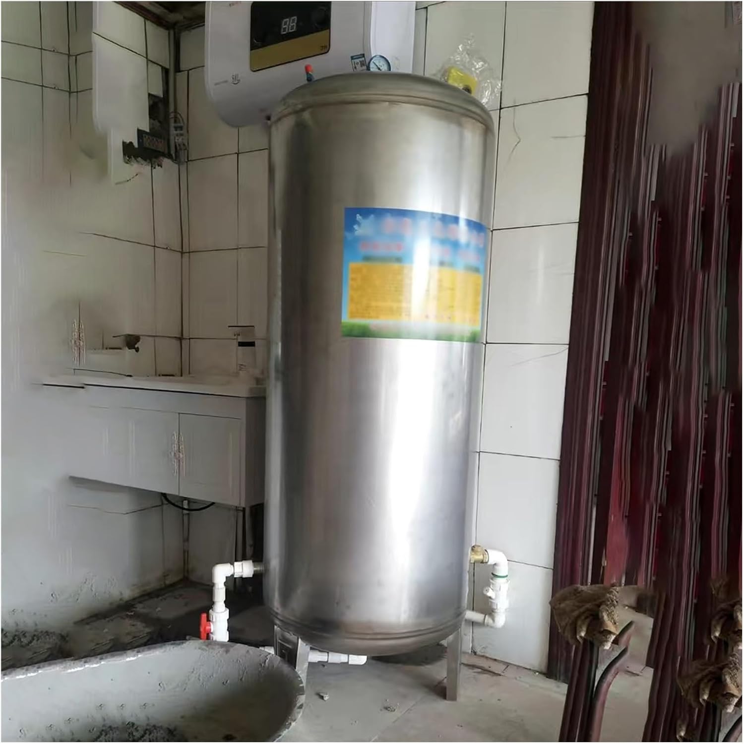 82 Gals. Stainless Steel Water Pressure Tank - 82 Gals. Stainless Steel