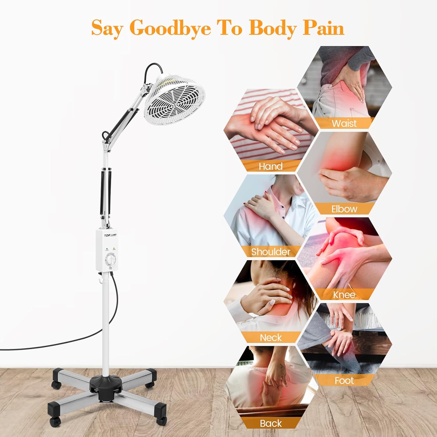 TDP Far Infrared Mineral Heat Lamp, 250W Far Infrared Light, 5-Stage Timer Control, Anti-Burn, Relieves Body and Facial Pain - Image 2