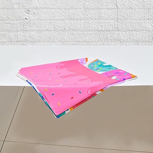 Miniatura 7 de 2 manteles de plástico con forma de dona y postre de 87 x 51 pulgadas, para decoración de fiesta de cumpleaños