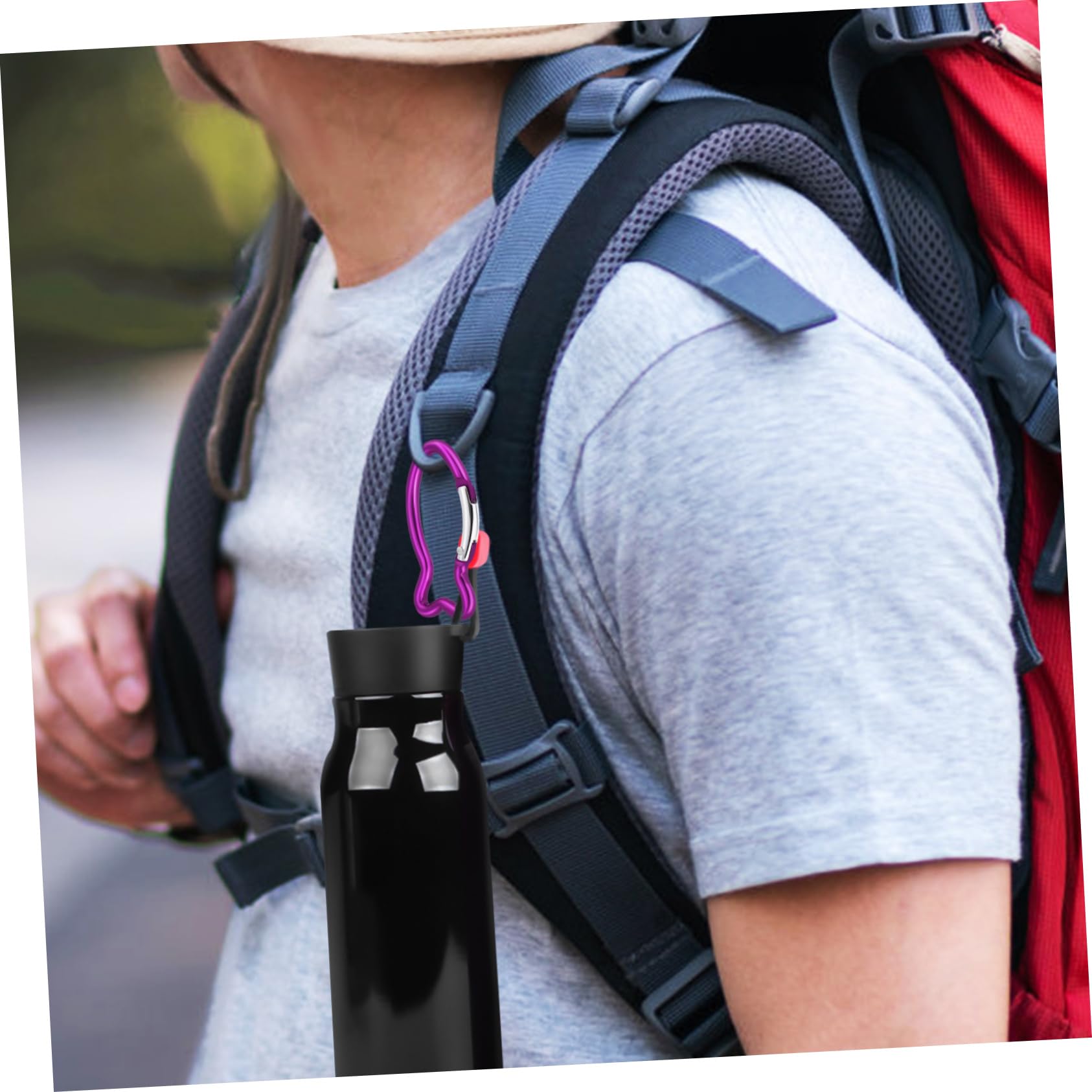 ibasenice Mousqueton en Aluminium Poisson Forme Petit Mousqueton à Ressort Robuste pour Camping et Équipement Outdoor, Porte-clés Pratique et Clips à Ressort Faciles à Utiliser