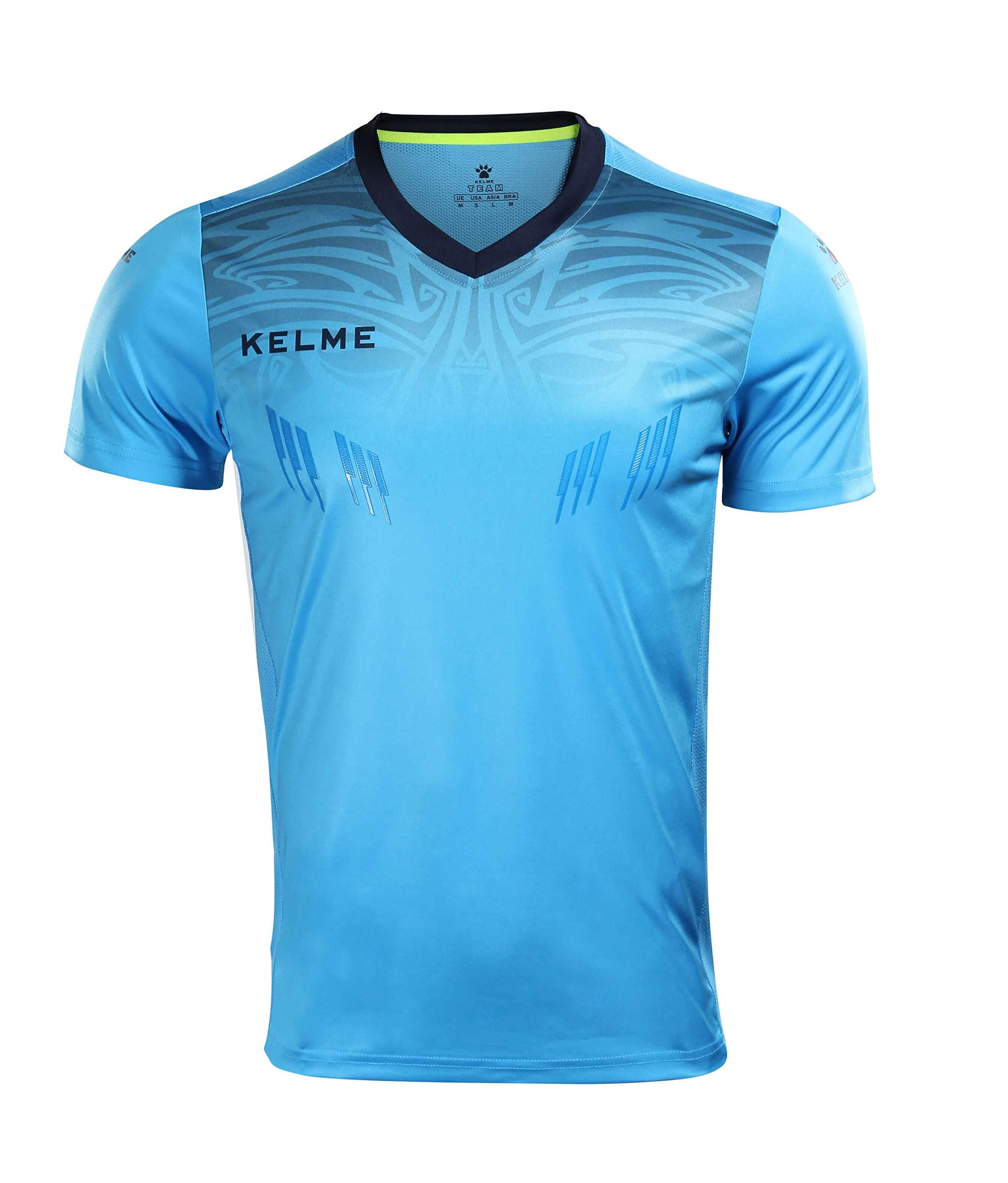 Ensemble uniforme de gardien de but à manches courtes - Ensemble comprenant jersey, short et chaussettes - Coussinets de protection sur short - Bleu - X-Small