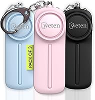 Vista 13 de Weten Llavero de Alarma de Seguridad Personal - Paquete de 2, Sirena de 130dB, Luz LED, Pin de Pánico – Dispositivo Compacto de Autodefensa